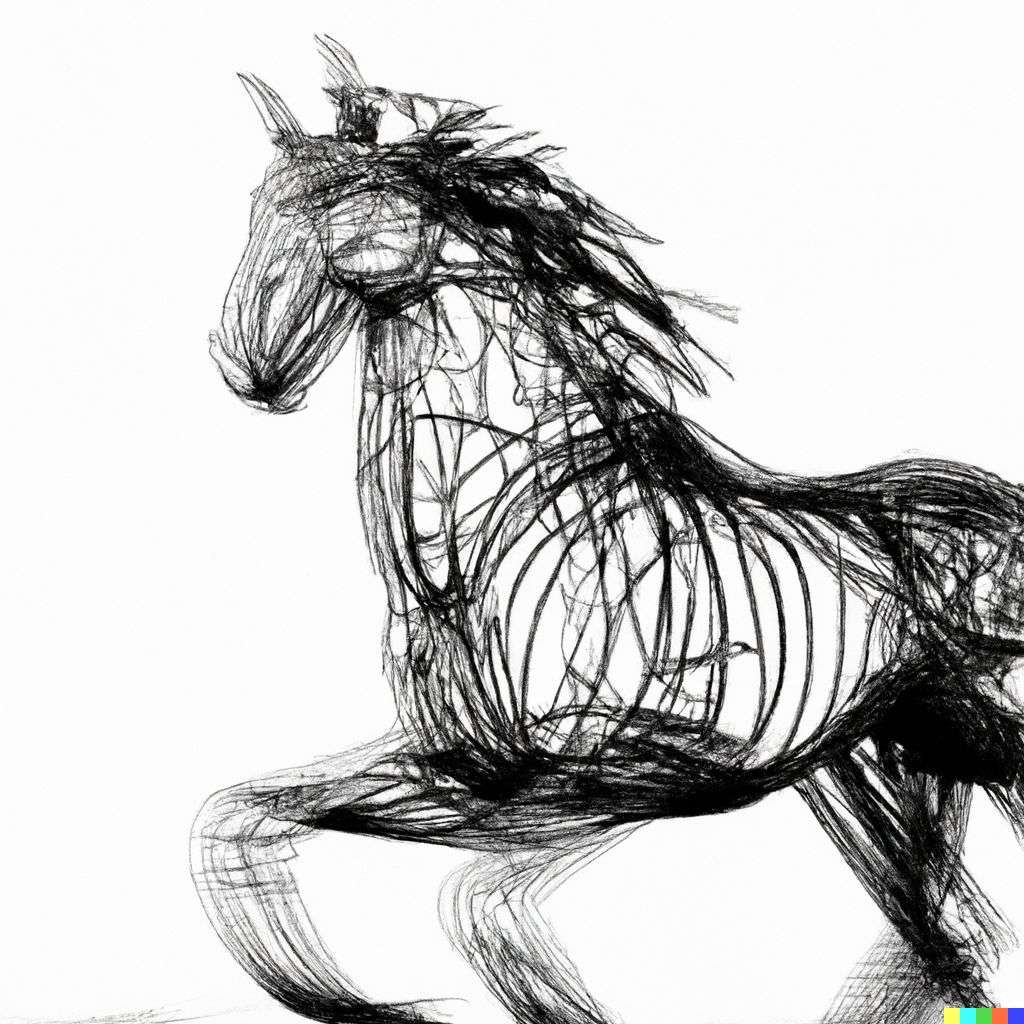 a horse, kinetic art